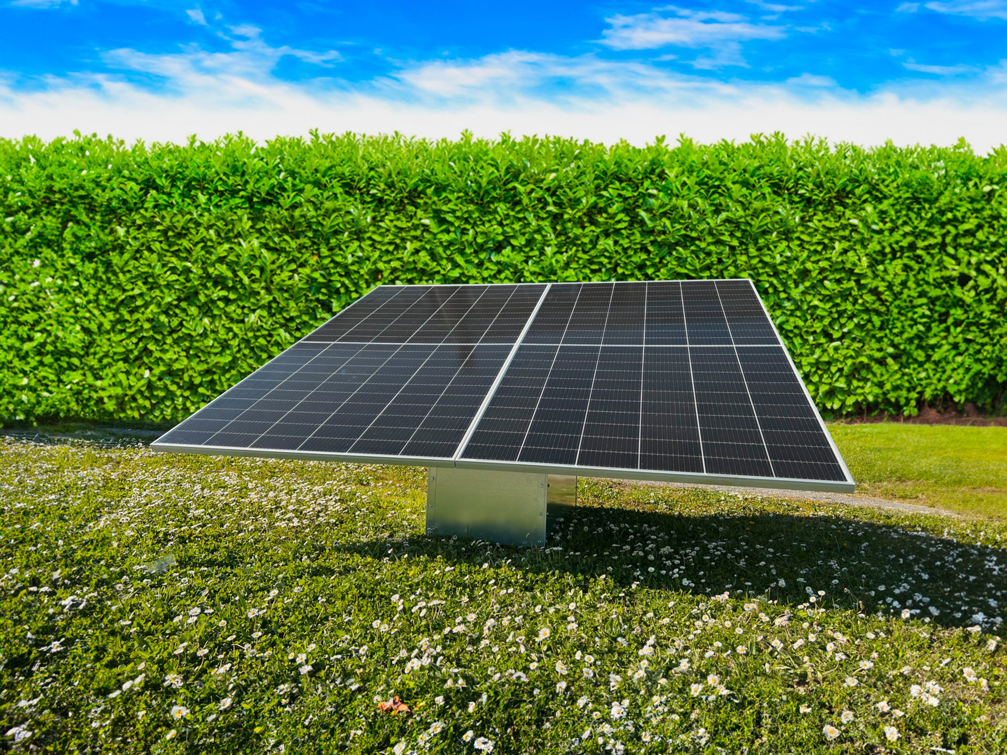 Kit de panneaux solaires Triangle pour autoconsommation, représentant la maîtrise de l'énergie solaire pour les particuliers.